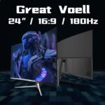 24 Inch Curved Gaming Monitor, 180Hz/144Hz FHD 1080P, 120% sRGB, 1ms, AMD FreeSync, Low Motion Blur, VESA Wall Mount, HDMI 1.4 & DP 1.2 – Black - Image 5