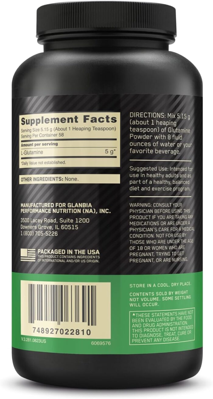 OPTIMUM NUTRITION L-Glutamine Muscle Recovery Powder, 300g - Image 7