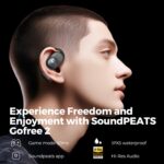 SoundPEATS GoFree 2 Bluetooth Headphones 5.3 Bluetooth Sport Earphones with Ear Hooks Hi-Res Audio LDAC Codec, 16.2 mm Multipoint Driver, Lightweight Open Ear Design 4 Microphones 35 Hours - Image 2