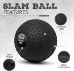 1441 Fitness Z Grip Slam Ball - Weighted 2 Kg to 30 Kg for CrossFit, Strength Training, Cardio Exercise - Non-Bouncing Medicine Ball for Core Workouts - Image 2