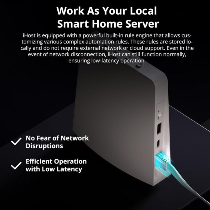 SONOFF iHost Smart Home Hub, Zigbee Gateway, Private Local Server for Secure Home Automation, LAN&Zigbee Compatibility, Local Data Storage and Open API for Customization,Works with Alexa & Google Home - Image 5