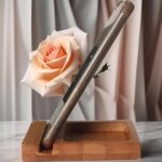 Bamboo Wooden Mobile Phone Stand with Tray | Elegant and Functional Desk Organizer | Natural Wood Smartphone Holder with Slot Tray for Keys, Coins and Accessories(Tray Stand) - Image 7