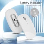 Bluetooth Mouse, Rechargeable Wireless Mouse, Silent Tri-Mode Wireless Mouse (Dual Bluetooth 5.1 + 2.4 GHz) with USB Receiver for Laptop/iPad/PC/Mac,White - Image 2