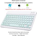 Xukinroy Ultra-Slim Bluetooth Keyboard and Mouse Combo Rechargeable Portable Wireless Keyboard Mouse Set for Apple iPad iPhone iOS 13 and Above Samsung Tablet Phone Smartphone Android Windows (Green) - Image 3