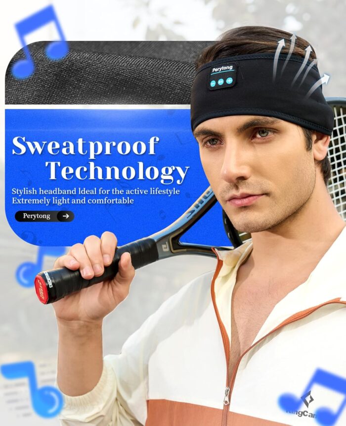 Perytong Sleep Headphones Sports Headphones with Speakers Perfect for Training, Jogging, Yoga, Insomnia, Side Sleepers - Image 2