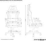 DXRacer (the Original) Prince P132 Gaming Chair, Faux leather, Black, Up to 185 cm - Image 8