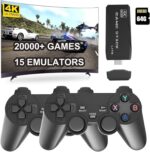 Mr.Twinklelight Newest Wireless Retro Game Console Stick, 4K HDMI Output & Dual 2.4G Wireless Controllers with 20000+ Games, Plug & Play Video Game Console,Ideal Gift for Gamers of All Age (64GB)