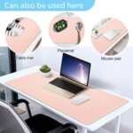 Sky-Touch Desk Pad Leather Computer Mouse Pad Office Desk Mat Extended Gaming Mouse Pad, Non-Slip Waterproof Dual-Side Use Desk Mat Protector 80 x 40cm, (Pink/White) - Image 7