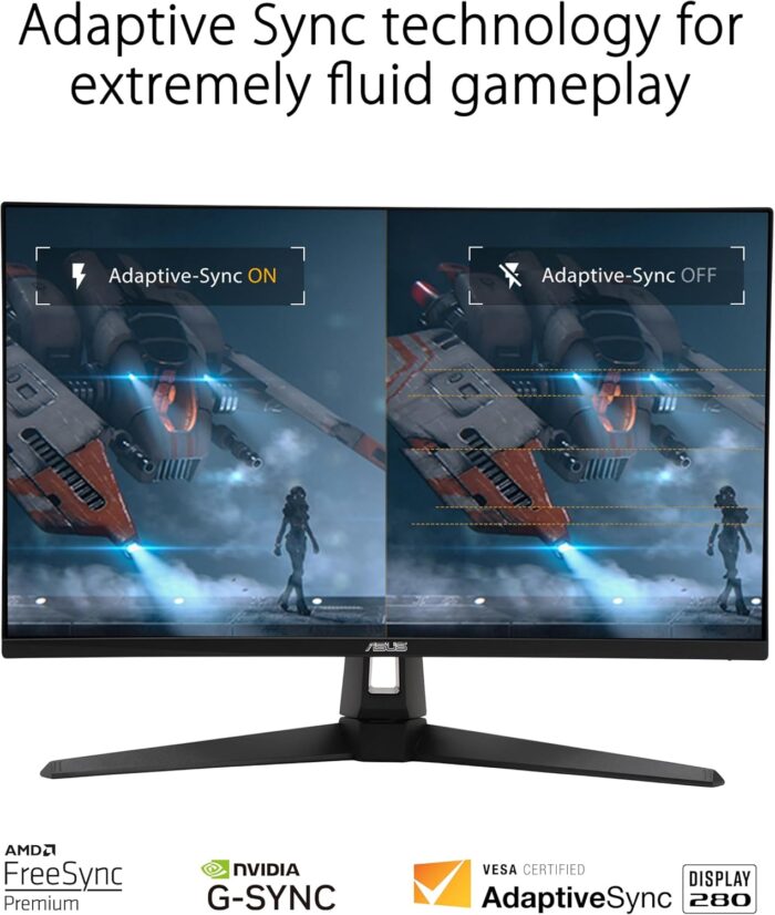 ASUS TUF Gaming VG279QM1A Gaming Monitor – 27-inch, Full HD(1920x1080), 280Hz(OC), Fast IPS, ELMB Sync, 1ms (GTG), Freesync Premium™, G-Sync compatible, Variable Overdrive, 100% sRGB, HDR - Image 4
