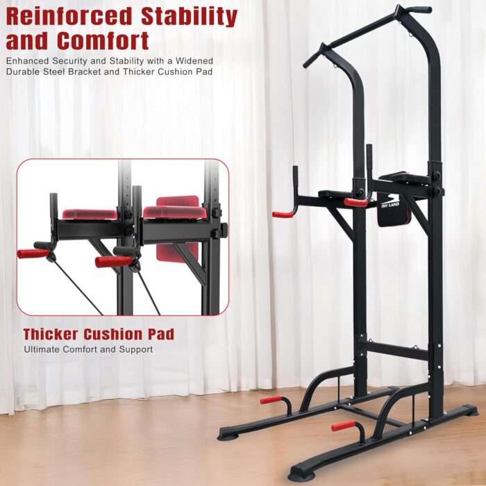 SKY LAND Pro Power Tower & Adjustable Sit-Up Bench Bundle – Heavy-Duty Steel, Multi-Function Home Gym Station for Dips, Pull-Ups, Push-Ups, Adjustable Angles Workout Bench - Image 6