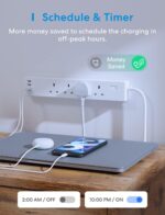 Meross Smart Power Strip - Apple HomeKit, Alexa, Google Home Compatible - 4 AC Outlets, 4 USB Ports, Wi-Fi Surge Protector - White - Image 5