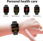 wgzixezn Smart Watch for Men Women, Answer/Make Call, ECG HRV Blood Glucose Fitness Tracker with Heart Rate Blood Pressure Monitor, IP67 Waterproof, Blood Sugar Activity Trackers for Android Ios,Blue - Image 4