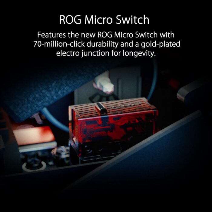 ASUS ROG Spatha X Wireless Gaming Mouse, 2.4 GHz / Wired USB, 19,000 DPI Optical Sensor, 12 Programmable Buttons, RGB, Swappable Switch Design, Micro Switches, Magnetic Charging Stand, Black - Image 4