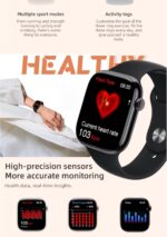 Smart Watch for Girls Boys Teens Men Women – Fitness Tracker with Blood Pressure Heart Rate Monitor, Call Message Notification, Sleep Monitor, Bluetooth Smartwatch for Android iOS (Black) - Image 7