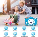 Goopow Kids Camera Toys for 3-8 Year Old Boys,Children Digital Video Camcorder Camera with Cartoon Soft Silicone Cover, Best Chritmas Birthday Festival Gift for Kids - 32G SD Card Included - Image 3