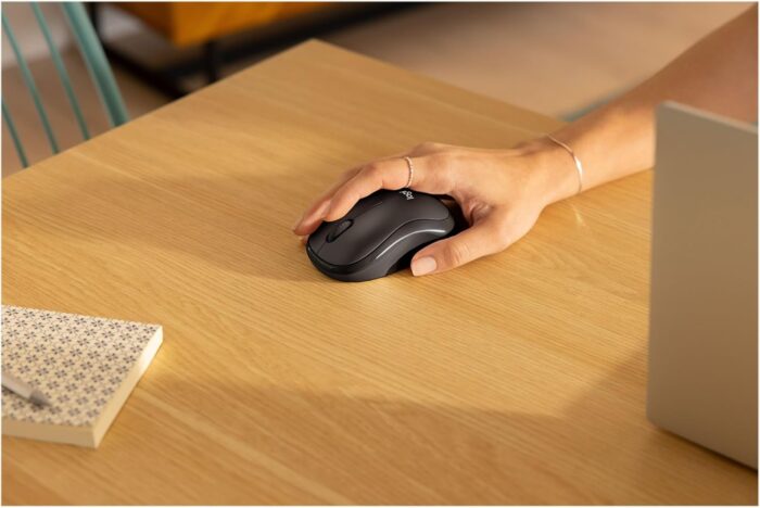 Logitech M240 Silent Bluetooth Mouse, Wireless, Compact, Portable, Smooth Tracking, 18-Month Battery, for Windows, macOS, ChromeOS, Compatible with PC, Mac, Laptop, Tablets - Graphite - Image 5