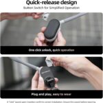 REYGEAK for Magsafe POV Neck Mount for iPhone 15/14/13/12 Pro Mini/Plus/Pro/Pro Max,Hand Free Necklace Phone Mount Stand with Magnetizer Ring for Mobile Phone Accessory - Image 5