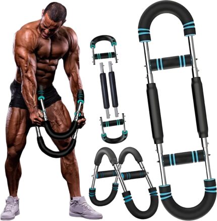 Shaker Twister Arm Trainer – Adjustable Power Twister Bar & Chest Expander, Portable Arm Exerciser, Muscular Strength Enhancer (20-110Lbs) for Home & Gym Fitness Equipment for Men & Athletes