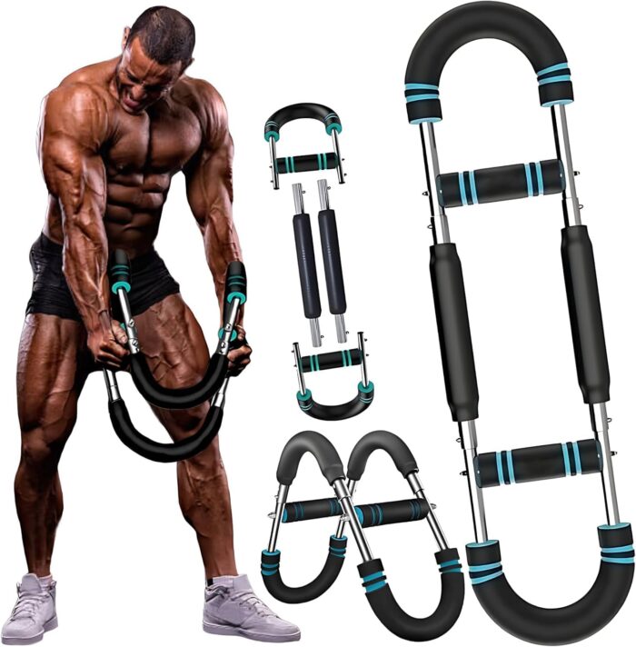 Shaker Twister Arm Trainer – Adjustable Power Twister Bar & Chest Expander, Portable Arm Exerciser, Muscular Strength Enhancer (20-110Lbs) for Home & Gym Fitness Equipment for Men & Athletes