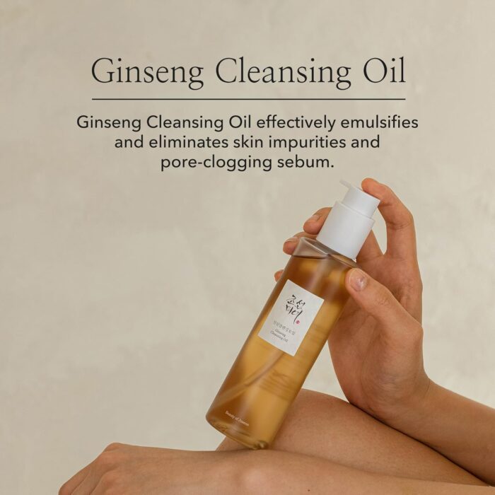 Beauty of Joseon Ginseng Cleansing Oil Waterproof Makeup Remover for Sensitive, Acne-Prone Facial Skin. Korean Skin Care for Men and Women, 210ml - Image 2