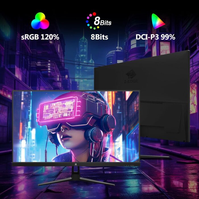 Z-Edge 27-inch Gaming Monitor 1920x1080 IPS 240Hz Gaming Monitor 1ms Frameless LED, UG27PJ AMD Freesync Premium Display Port HDMI - Image 6