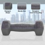 Allure Sphere Neoprene Dumbbell Set For Home Gym Exercise - Anti Slip Fitness Equipment For Pilates, Cardio, Training - Anti Sweat Hex Dumbbells in 1Kg 2Kg 3Kg 4Kg 5Kg In Pair - Image 5
