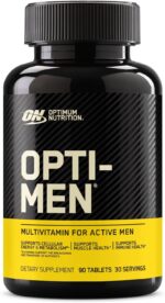 Optimum Nutrition (ON) Opti-Men, Vitamin C, Zinc and Vitamin D, E, B12 for Immune Support Mens Daily Multivitamin Supplement - 90 Count