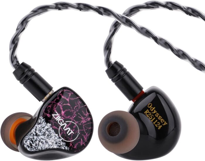 Linsoul ZiiGaat Odyssey In–Ear Monitor, 1DD+3BA Hybrid IEM Earphone, Wired Gaming Earbuds, Professional Sound Isolating Inner-ear Monitors with Detachable IEM Cable for Bass-lovers Musician Audiophile