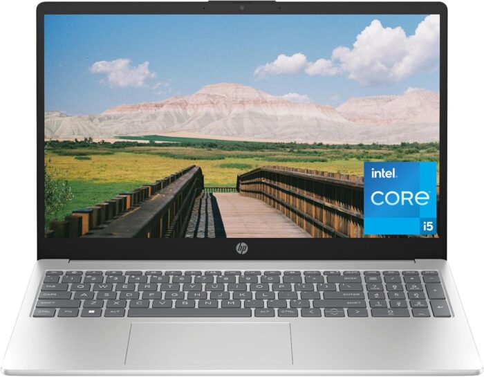 HP 15.6 inch Laptop, HD Display, 13th Generation Intel Core i5-1334U, 8 GB RAM, 512 GB SSD, Intel Iris Xe Graphics, Windows 11 Home, 15-fd (2024)