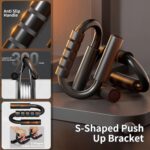 Double Self-Suction Sit Up Stand & Push Up Bar Set, Strength Training Push Up Handle, Sit-up Fitness Equipment with Foam Handle and Rubber Suction, Perfect for Floor Home Exercise, Gym & Press Fitness - Image 3