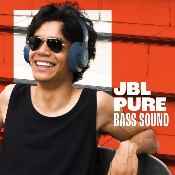 JBL Tune 720BT Wireless Over-Ear Headphones, Pure Bass Sound, Bluetooth 5.3, 76H Battery, Hands-Free Call, Multi-Point Connection, Foldable, Detachable Audio Cable - Black, JBLT720BTBLK - Image 9