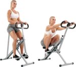 Sunny Health & Fitness Row-N-Ride Squat Assist Trainer for Glutes & Legs Workout with Adjustable Resistance, Easy Setup, Foldable Exercise Machine, Optional Multi Function Equipment - Image 3