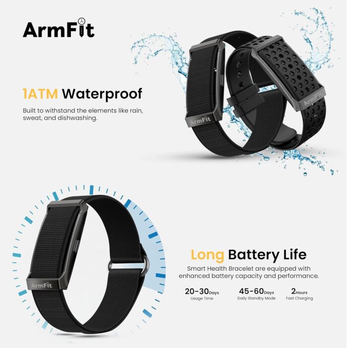 ArmFit Deep Zeero Membership fee fitness tracker band Health and Fitness Wearable – 24/7 Activity Tracker Sleep Tracking, with app support – 15+ Days Battery Life - Image 5
