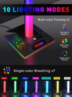 VCOM RGB Headphone Stand with 10 Light Modes, Gaming Controller Holder with 2 USB Ports, PC Gaming Accessories for Desk, Universal Organizer Headpsets/Xbox PS5 Controller Stand Gamer gifts - Image 2
