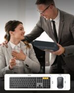 ProtoArc Backlit Bluetooth Keyboard and Mouse for Mac, KM100-A Full Size Wireless Keyboard Mouse for Mac, Multi-Device Rechargeable for MacBook Pro/Air, iPhone, iPad, Space Gray - Image 7