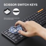 ProtoArc Foldable Bluetooth Keyboard, XK01 Folding Wireless Portable Keyboard with Numeric Keypad, Full-Size Travel Keyboard for Windows iOS Android Tablet Smartphone Laptop PC, Black - Image 4