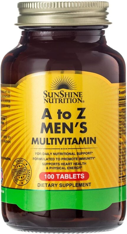 Sunshine Nutrition A To Z Men’s Multivitamins 100 Vegetarian Tablets | For Daily Nutrition Requirement