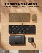ProtoArc Foldable Keyboard with Touchpad, XK01 TP Folding Portable Keyboard, Full Size Keys, Large Trackpad Bluetooth Travel Keyboards for iPad Laptop PC Tablets -Black - Image 7