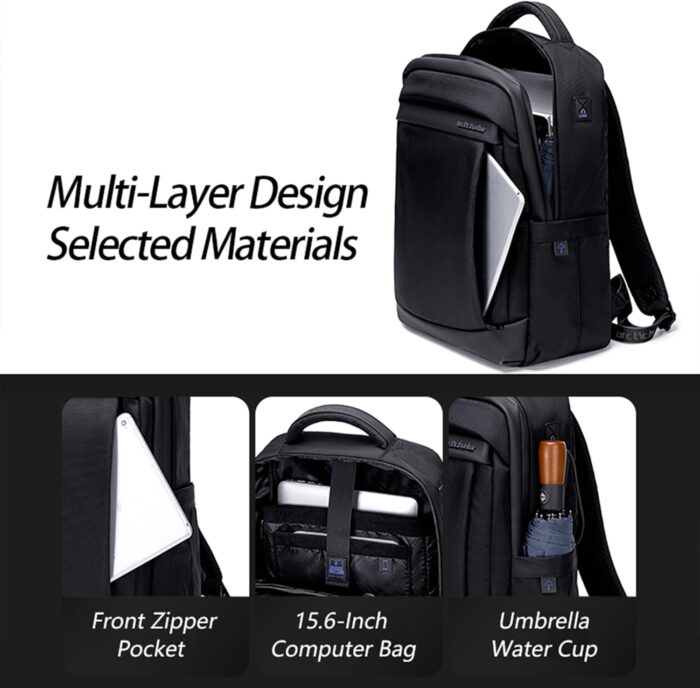 Arctic Hunter Durable Laptop Bag Light Weight Water Resistant with USB Jack Travel Backpack with Separate Laptop Compartment for Unisex, B00478 - Image 7
