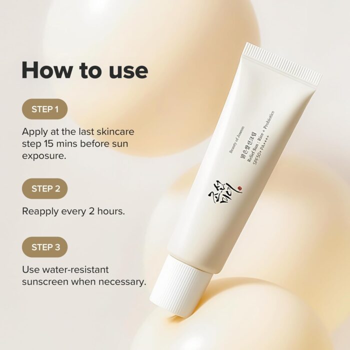 Beauty of Joseon Relief Sun Rice Probiotics SPF 50+ PA++++ Korean Sunscreen sunblock for Face Daily Sunscreen for Men Women Skincare 50ml - Image 6