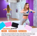2Pcs Suction Phone Case Mount, Silicone Phone Suction Grip Compatible with iPhone and Android Cases, Anti-Slip Hands-Free Mobile Accessory Holder, Sticky Phone Grip for Tiktok Videos and Selfies - Image 6