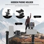 NEEWER Flexible Tripod with Remote Control, Mini Camera Kickstand with Smartphone Port and Action Cam Mount Compatible with iPhone GoPro Hero 12 11 10 DJI Insta360 Samsung for Vlog, TP34 - Image 5