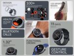 CMF Watch Pro 2 Latest version for 2025. Smartwatch for Men Women,Fitness Tracker with Heart Rate,120 Sports Model,Bluetooth Calls with AI Noise Reduction,Waterproof with GPS for Android IOS gray - Image 4