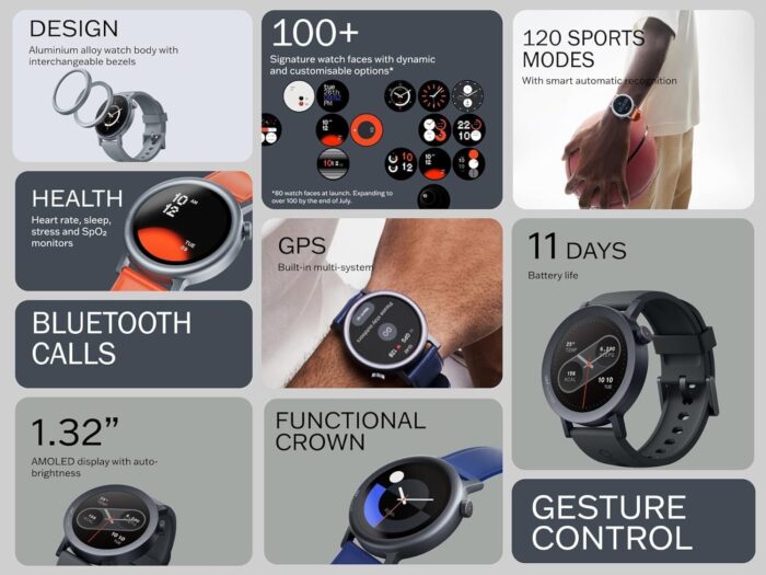 CMF Watch Pro 2 Latest version for 2025. Smartwatch for Men Women,Fitness Tracker with Heart Rate,120 Sports Model,Bluetooth Calls with AI Noise Reduction,Waterproof with GPS for Android IOS gray - Image 4