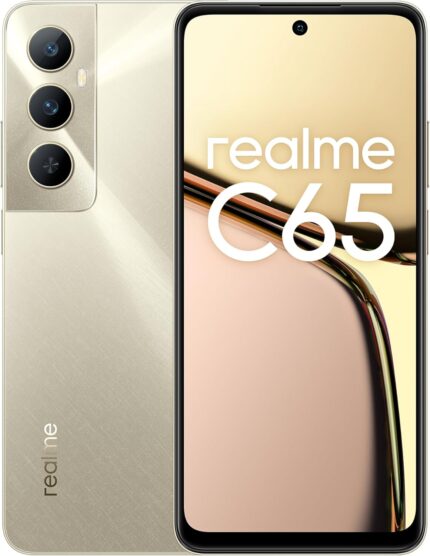 realme c65 Smartphone 6+128 GB, 50MP AI Camera, 6.67 Inch Eye Comfort Display with 90Hz Refresh Rate, 45W Fast Charge, 5000mAh Massive Battery, NFC Supported, Starlight Gold