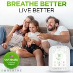 BREATHE Airmonitor Plus: Smart Air Quality Monitor Indoor - 8-in-1 CO2 Meter, Formaldehyde Detector, VOC Meter, PM1/2.5/10, Temperature & Humidity - Air Quality Tester for Home with App - Image 8