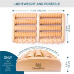 TheraFlow Double Foot Massager Size L - Original Shiatsu Acupressure - Plantar Fasciitis Relief – Plantar Reflexology Diagram/Instructions for Use – Wood - Image 5