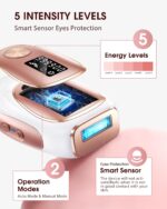 LYSMOSKI Laser Hair Removal, IPL Hair Removal with Ice-Cooling System for Painless & Long-Lasting Result, Safe At-Home Hair Remover Device for Armpits Back Legs Arms Face Bikini Line - Image 9