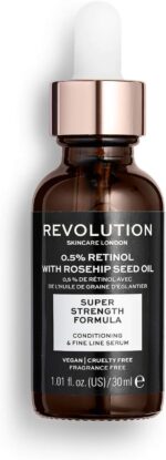 Revolution Beauty London Skincare 0.5% Retinol Serum with Rosehip Seed Oil, Face Serum To Even Skin Tone, Vegan & Cruelty-Free, 1.01fl.oz/30ml - Image 2