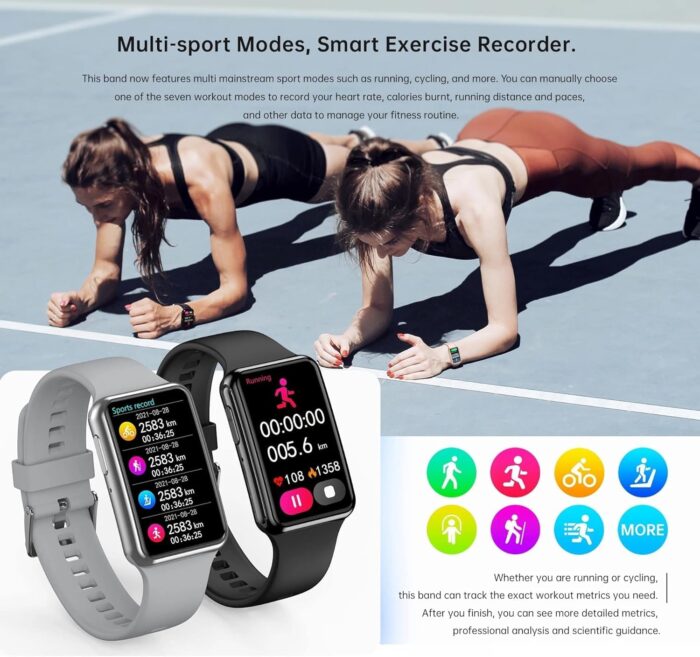 Smarties AE Smart Watch for Girls Boys Kids Teens Men Women with Blood Pressure Monitor Fitness Tracker Call and Message Notification (Silver) - Image 2